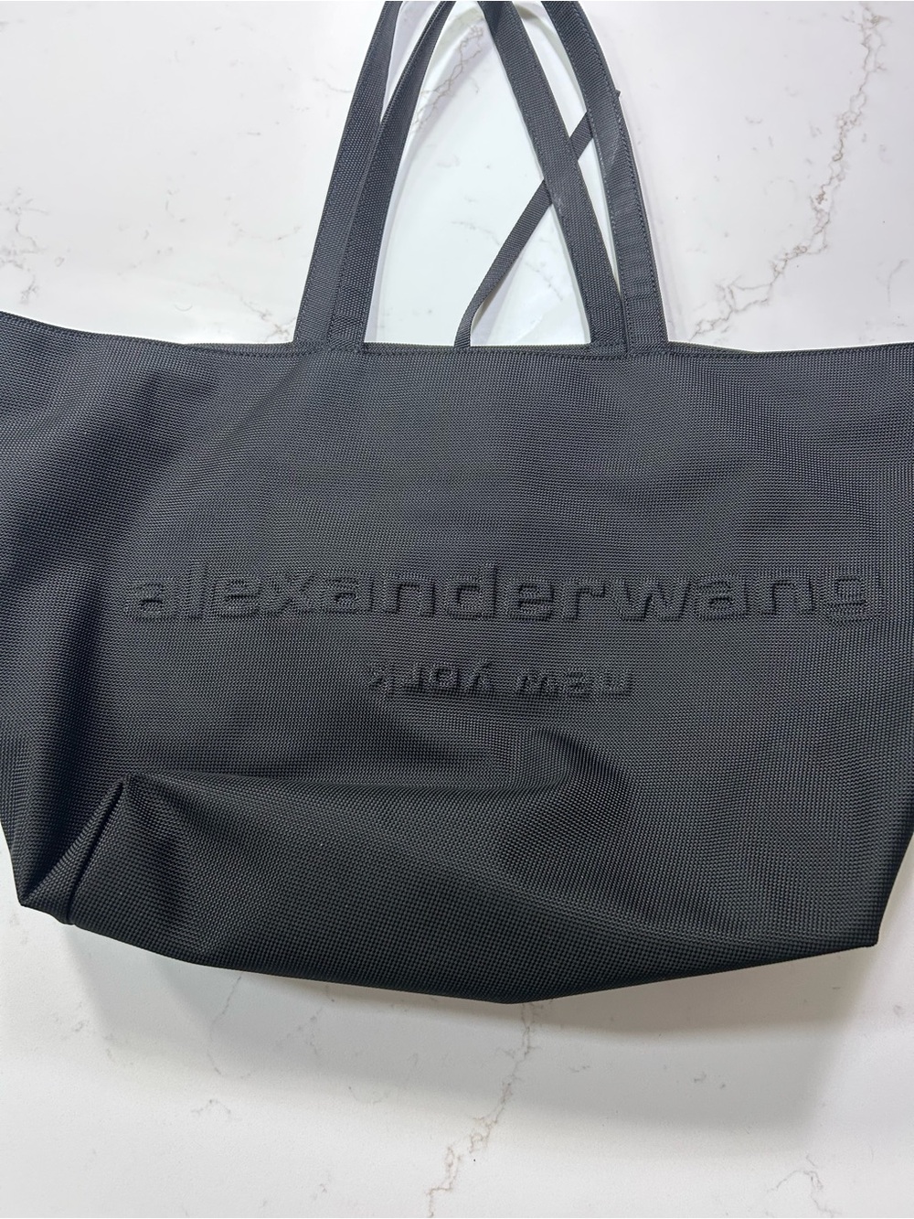 Alexander Wang Black Embossed Logo Tote